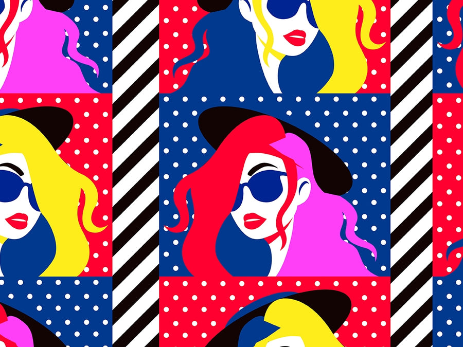 Pop Art Retro Vinyl Wrap Pattern~Rwraps Series 914 Digitally Printed Vinyl Wrap~0