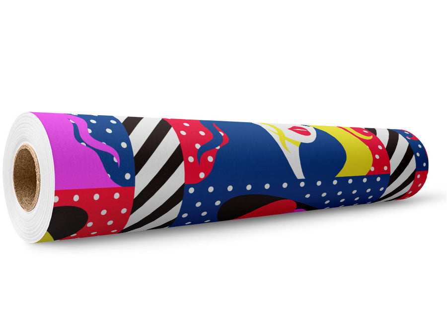 Pop Art Retro Wrap Film Wholesale Roll~Rwraps Series 914 Digitally Printed Vinyl Roll~5