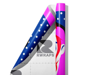 Pop Art Retro Wrap Film Sheets~Rwraps Series 914 Pop Art Retro Scrolled Sheet~3