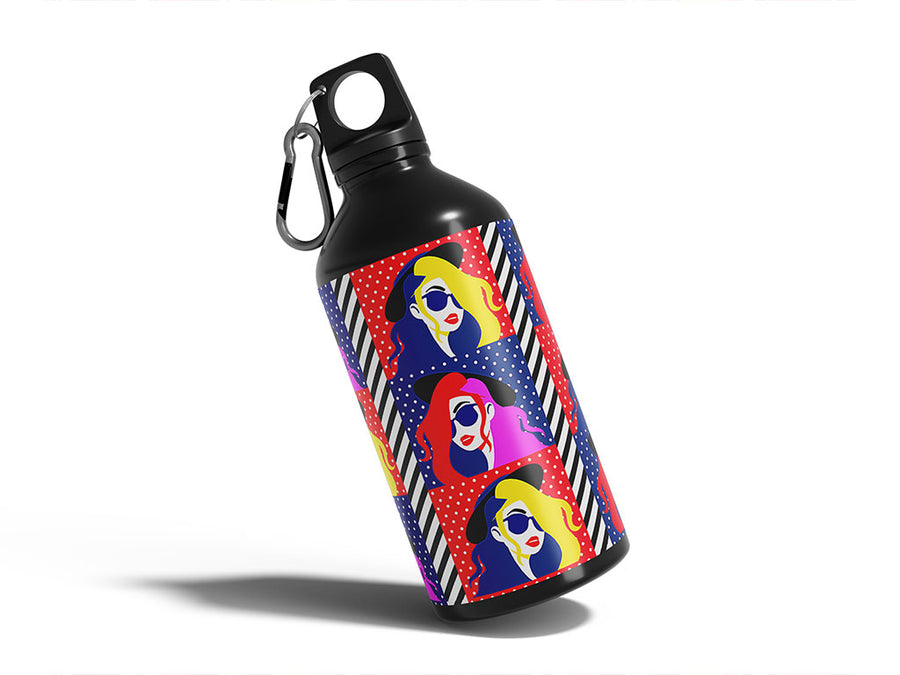 pop art retro Water Bottle DIY Stickers