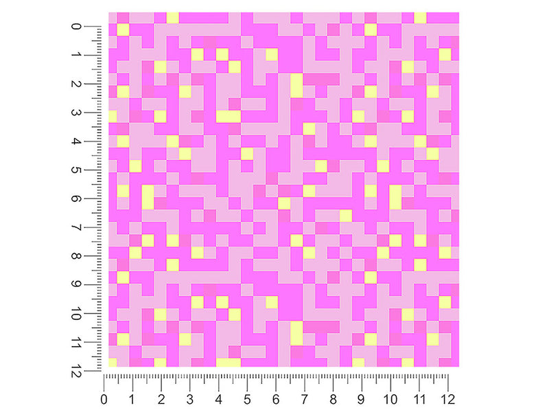 popped bubblegum pixel 1ft x 1ft Craft Sheets
