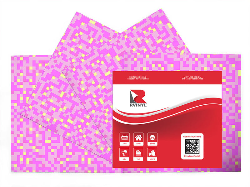 popped bubblegum pixel Craft Vinyl Sheet Pack