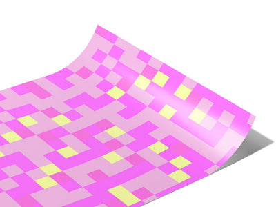 Popped Bubblegum Pixel Vinyl Wraps~Rwraps Series 914 Digitally Printed Vinyl Wrap~0