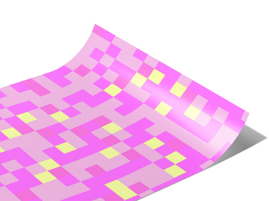 Popped Bubblegum Pixel Vinyl Wraps~Rwraps Series 914 Digitally Printed Vinyl Wrap~0