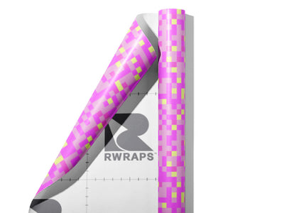 Popped Bubblegum Pixel Wrap Film Sheets~Rwraps Series 914 Popped Bubblegum Pixel Scrolled Sheet~3