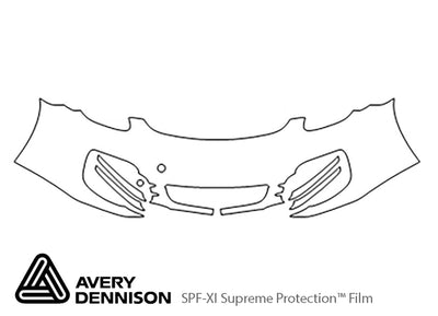 718 boxster Avery Dennison Clear Bra Bumper Precut PPF Diagram