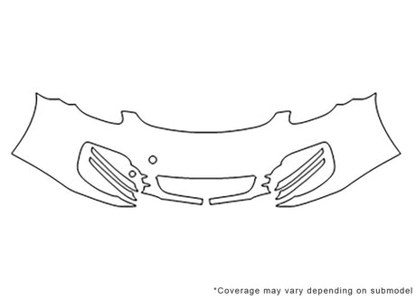 718 boxster Avery Dennison Clear Bra Bumper Precut PPF Diagram