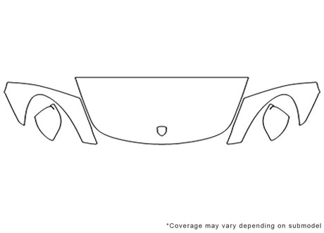 718 boxster 3M Clear Bra Hood Precut PPF Diagram
