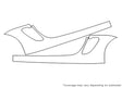 718 boxster Avery Dennison Clear Bra Door Cup Precut PPF Diagram