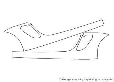 718 boxster Avery Dennison Clear Bra Door Cup Precut PPF Diagram
