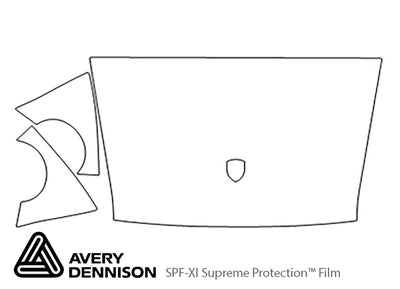 911 Avery Dennison Clear Bra Hood Precut PPF Diagram