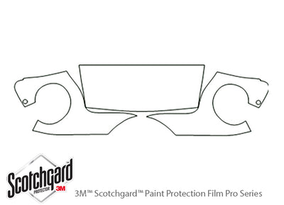 911 3M Clear Bra Hood Precut PPF Diagram