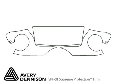 911 Avery Dennison Clear Bra Hood Precut PPF Diagram