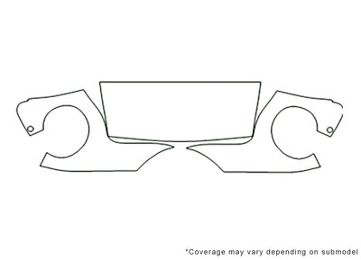 911 Avery Dennison Clear Bra Hood Precut PPF Diagram