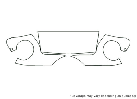 911 Avery Dennison Clear Bra Hood Precut PPF Diagram