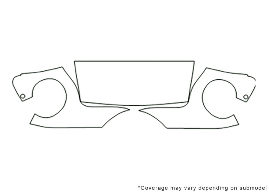 911 Avery Dennison Clear Bra Hood Precut PPF Diagram