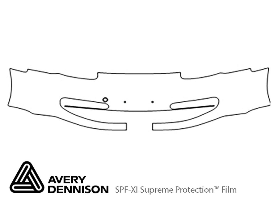 911 Avery Dennison Clear Bra Bumper Precut PPF Diagram