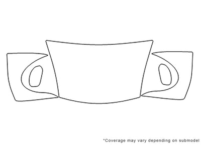 911 3M Clear Bra Hood Precut PPF Diagram