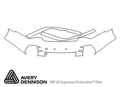 911 Avery Dennison Clear Bra Bumper Precut PPF Diagram
