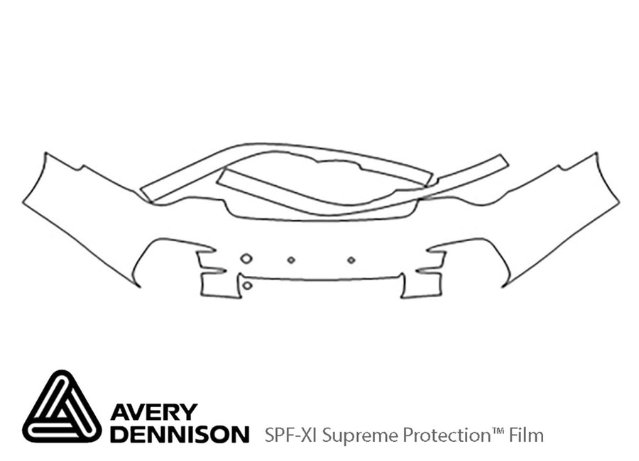 911 Avery Dennison Clear Bra Bumper Precut PPF Diagram