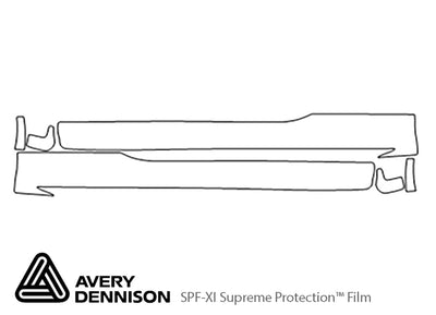 911 Avery Dennison Clear Bra Door Cup Precut PPF Diagram