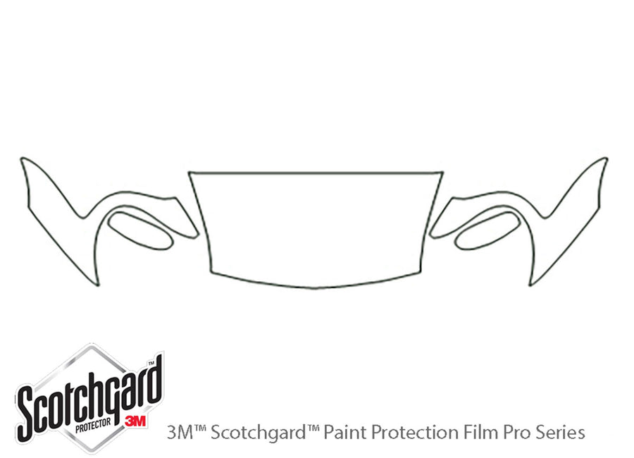 911 3M Clear Bra Hood Precut PPF Diagram