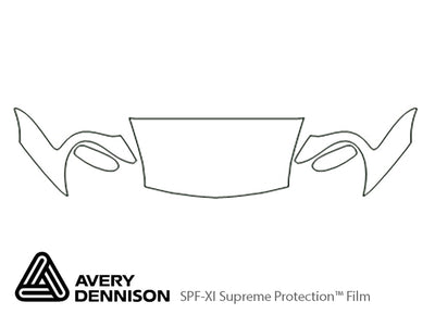 911 Avery Dennison Clear Bra Hood Precut PPF Diagram