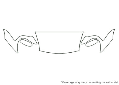 911 3M Clear Bra Hood Precut PPF Diagram
