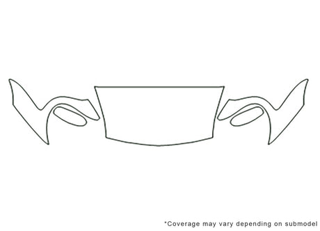 911 3M Clear Bra Hood Precut PPF Diagram