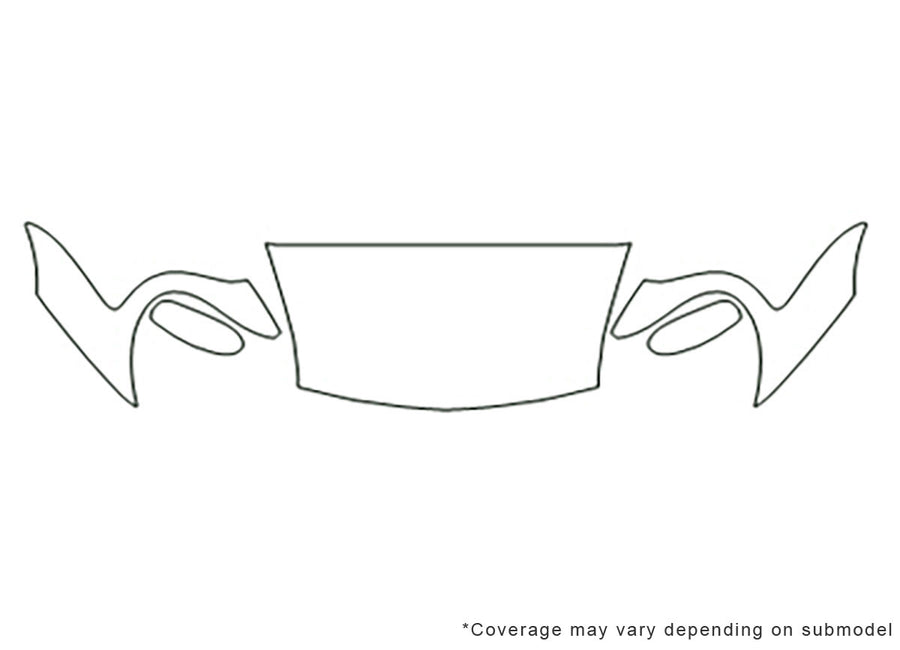 911 3M Clear Bra Hood Precut PPF Diagram