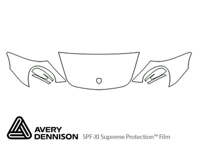 911 Avery Dennison Clear Bra Hood Precut PPF Diagram