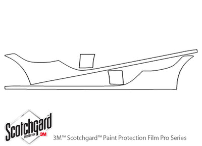 911 3M Clear Bra Door Cup Precut PPF Diagram