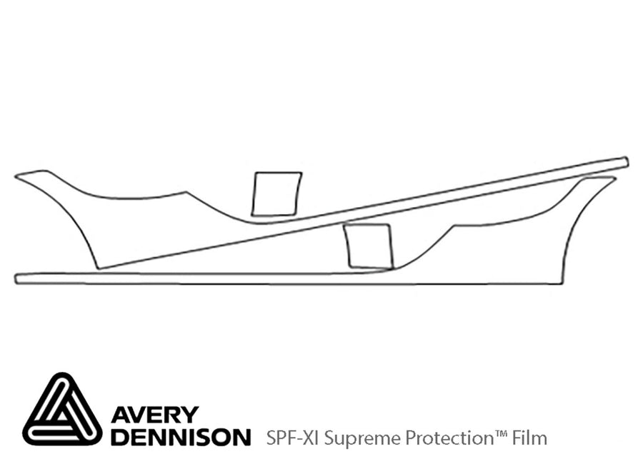 911 Avery Dennison Clear Bra Door Cup Precut PPF Diagram