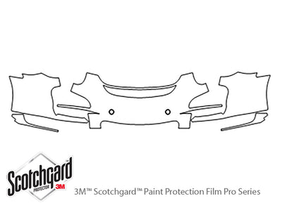 911 3M Clear Bra Bumper Precut PPF Diagram