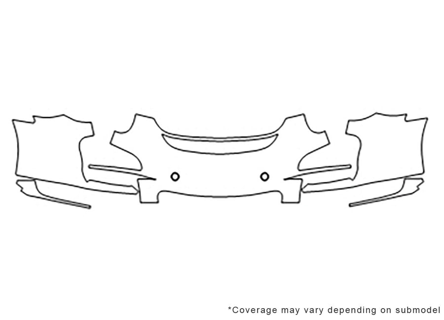 911 3M Clear Bra Bumper Precut PPF Diagram