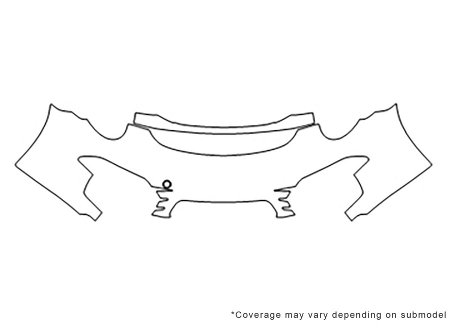 911 3M Clear Bra Bumper Precut PPF Diagram