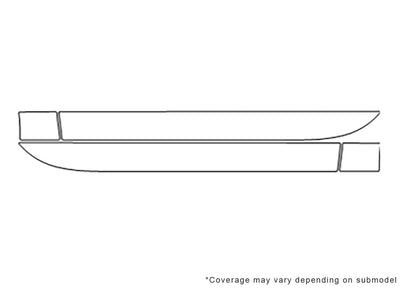 911 3M Clear Bra Door Cup Precut PPF Diagram