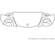 911 3M Clear Bra Hood Precut PPF Diagram