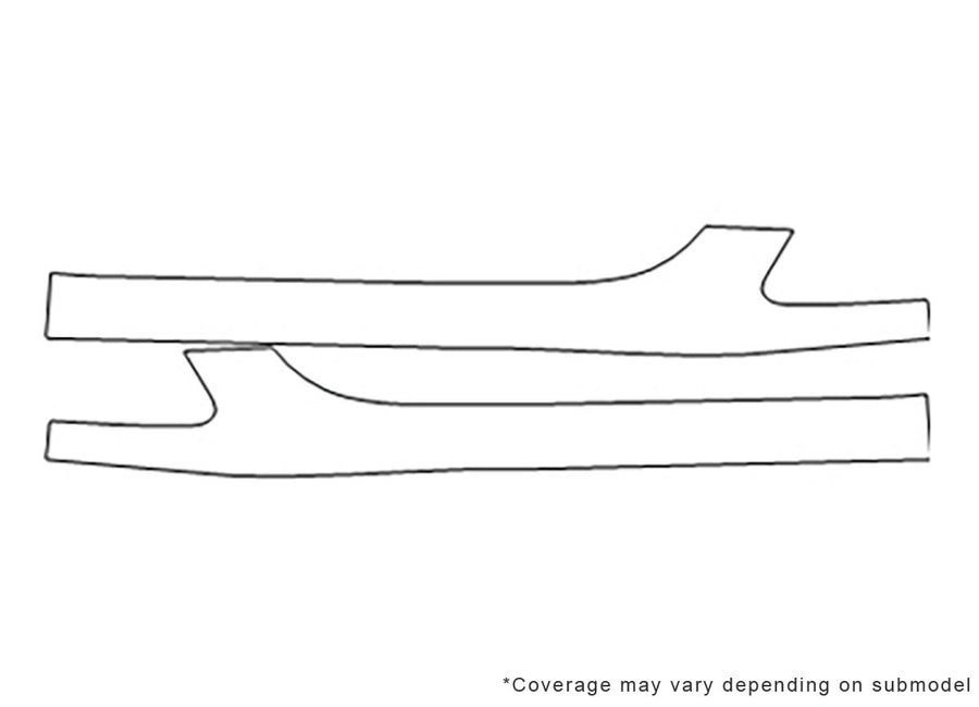 911 Avery Dennison Clear Bra Door Cup Precut PPF Diagram