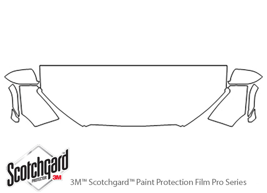 911 3M Clear Bra Hood Precut PPF Diagram