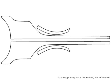 911 Avery Dennison Clear Bra Door Cup Precut PPF Diagram