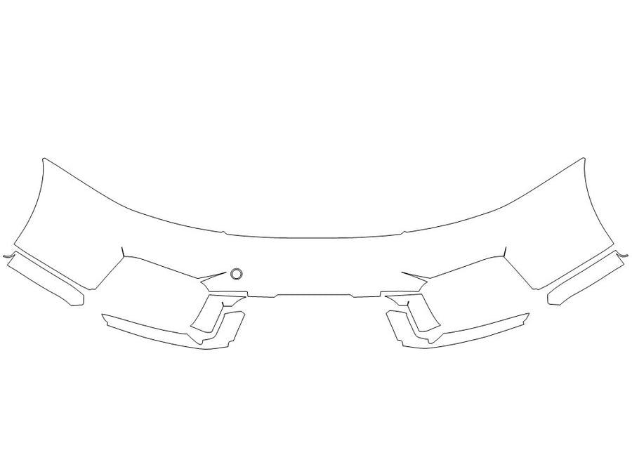 911 3M Clear Bra Bumper Precut PPF Diagram