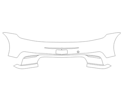 911 Avery Dennison Clear Bra Door Cup Precut PPF Diagram