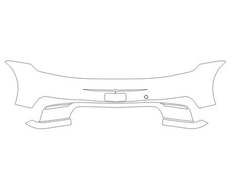 911 Avery Dennison Clear Bra Door Cup Precut PPF Diagram