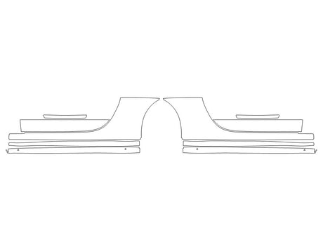 911 3M Clear Bra Door Cup Precut PPF Diagram