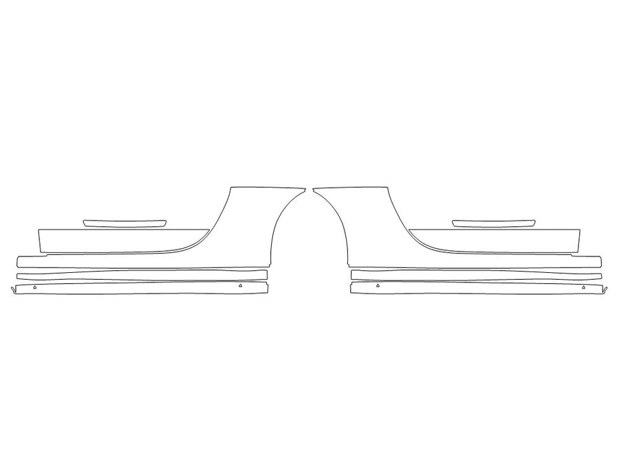 911 3M Clear Bra Door Cup Precut PPF Diagram