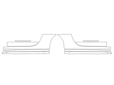 911 Avery Dennison Clear Bra Door Cup Precut PPF Diagram