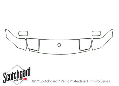 944 3M Clear Bra Hood Precut PPF Diagram