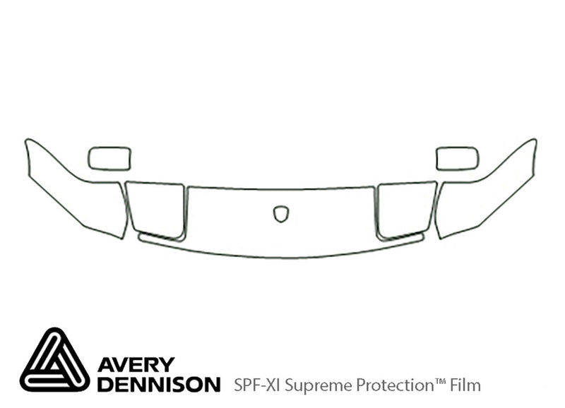 944 Avery Dennison Clear Bra Hood Precut PPF Diagram