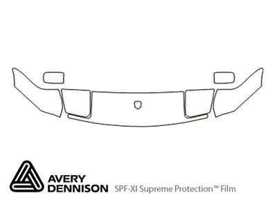 944 Avery Dennison Clear Bra Hood Precut PPF Diagram
